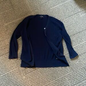 navy button down cardigan